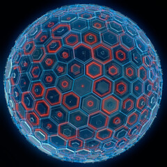 3D Rendering of Futuristic Abstract Spherical Form