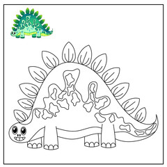 children's educational game. logic tasks. coloring book. dinosaur.