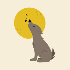 Werewolf Fantastic Creature of  Brazilian Folklore. Brazilian Portuguese Hand Lettering Calligraphy. Vector. Brazilian legends and tales.