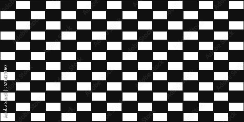 Poster White bricks in a seamless primitive pattern. White rectangles stacked in a grid.