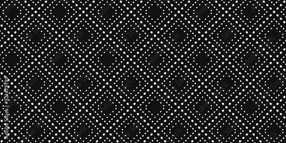 Poster White dots create diamonds. The vector repeating from points is diagonal.