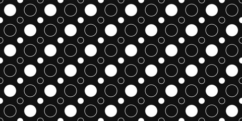 The dots in the diagonal are white and black. Vector seamless for interior and decoration.