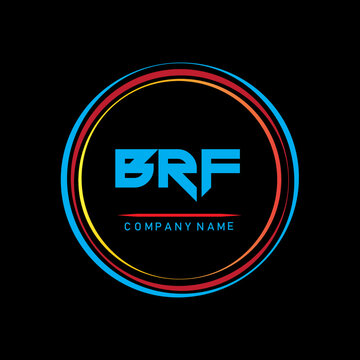 BRF letter logo design ,BRF letter in circle shape ,BRF creative three letter logo ,logo with three letters ,BRF  circle letter ,BRF letter vector design logo ,