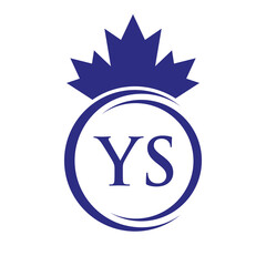 Letter YS Maple Leaf Logo Template Symbol Canadian Business, Company Logo Concept Vector Template
