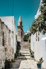 The streets of Kos Island, Greece 2022.