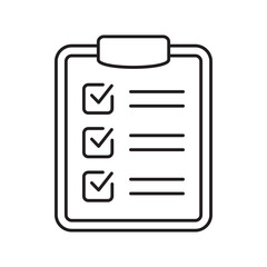 Clipboard line icon. Checklist sign symbol for web site and app design.