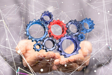 gear Technology setting concept background.