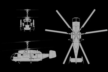Helicóptero de dos rotores ka-27