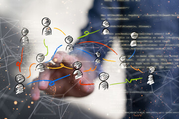 conference Digital Network and data concept 3d