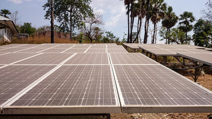 Solar panels are an environmentally friendly technology. Residents in remote areas install solar...