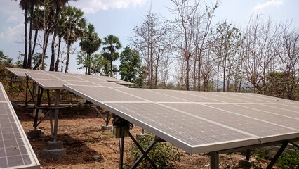 Solar panels are an environmentally friendly technology. Residents in remote areas install solar...
