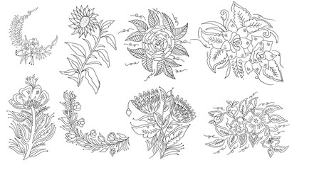 drawing Sketch Flower vector design