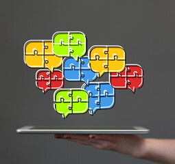 conference Digital Network and data concept 3d