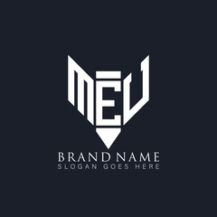 MEU letter logo design on black background. MEU creative monogram pencil initials letter logo concept.
MEU Unique modern flat abstract vector logo design.