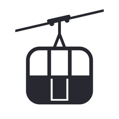 Cable car lift vector icon
