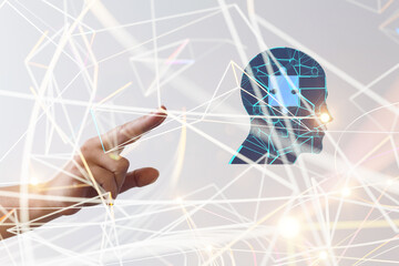 human head, chakra power, inspiration abstract thought.