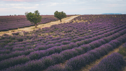 Campi di lavanda in fiore, Provenza