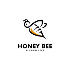 honey bee concepts logo design template