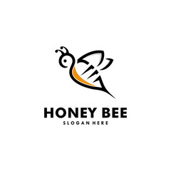 honey bee concepts logo design template