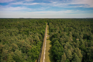 aerial view of the aqueduct of Fontainebleau