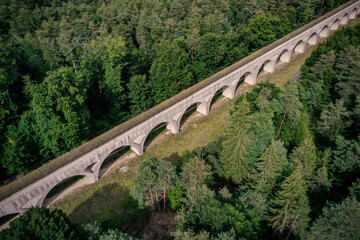 Fototapeta na wymiar aerial view of the aqueduct of Fontainebleau