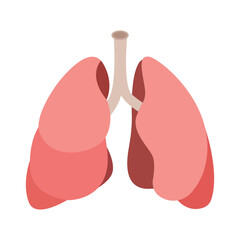 Lungs emoji vector illustration organ breathing