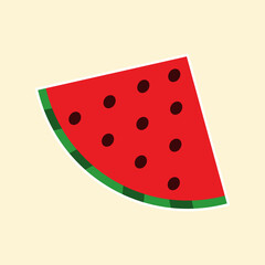 Watermelon in cartoon style. Vector illustration concept