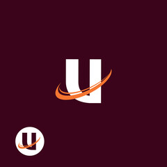 Initial letter U modern logo design concept