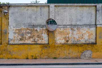 Hanoi Wall and Traffic Mirror - 521498144