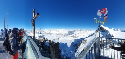 A view from the Klein Matterhorn: Highest Peak Station in the world