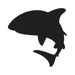 Shark silhouette vector symbol sign ocean