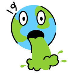 Modern flat icon of contamination 