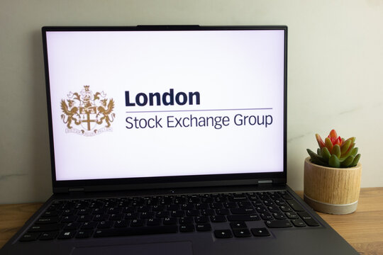 KONSKIE, POLAND - August 04, 2022: London Stock Exchange Group logo displayed on laptop computer