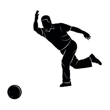 recommend clip art: Bowling player stylized vector