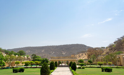 A tranquil garden near Jaipur, India