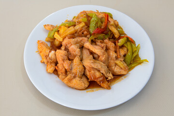 Chicken wings barbeque in a dish with BBQ grill sauce . Izgara tavuk kelebek sis kanat. Tavuk sis, gogus.