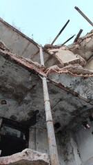 the ruins of the factory