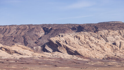 Fototapeta na wymiar Red Rock Formations in the American Landscape Desert at Sunrise. Spring Season. Utah, United States. Nature Background.