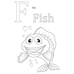 funny ABC coloring page for kids