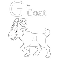 funny ABC coloring page for kids