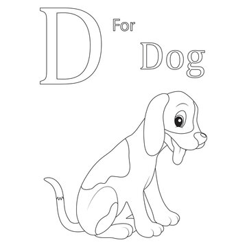 funny ABC coloring page for kids