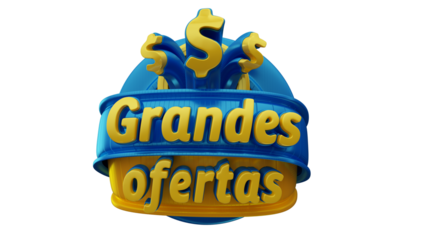 selo 3d em português para varejo Grandes ofertas