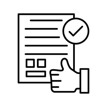 Agree or aproved icon design for business 