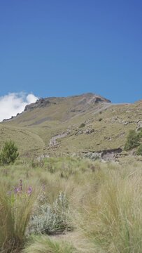 View from the top of La Malinche volcano at the border of Tlaxcala and Puebla states