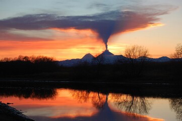 Eruption Klyuchevskaya Sopka