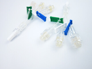  multiway vein valve on white background               