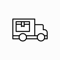 shipping delivery truck flat vector icon for apps and websites. Delivery truck icon vector design isolated