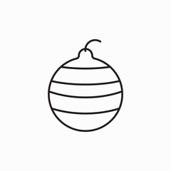 christmas ball icon. Vector illustration. Christmas tree ball line icon, xmas and decoration, vector graphics, a linear pattern on a white background, eps 10