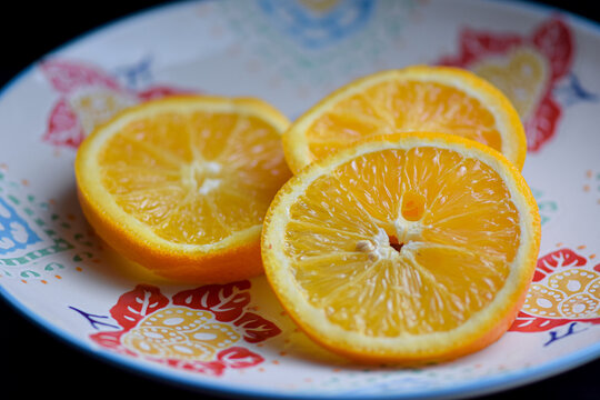 Orange Slices On A Plate