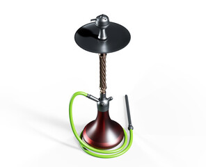 Hookah on a beautiful oriental background, smoke 3d render